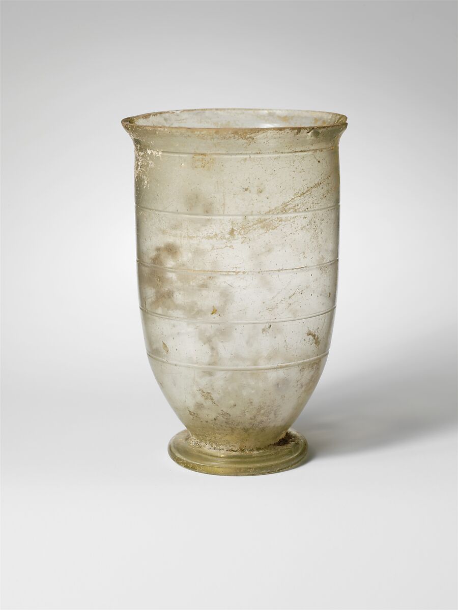 Glass beaker, Glass, Roman 