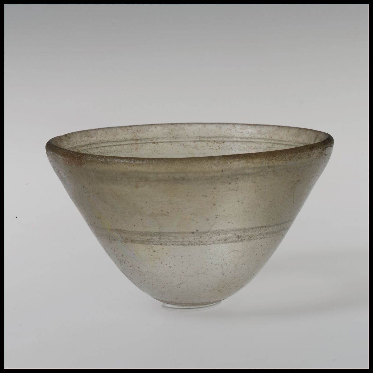 Glass conical bowl, Glass, Greek, Eastern Mediterranean 