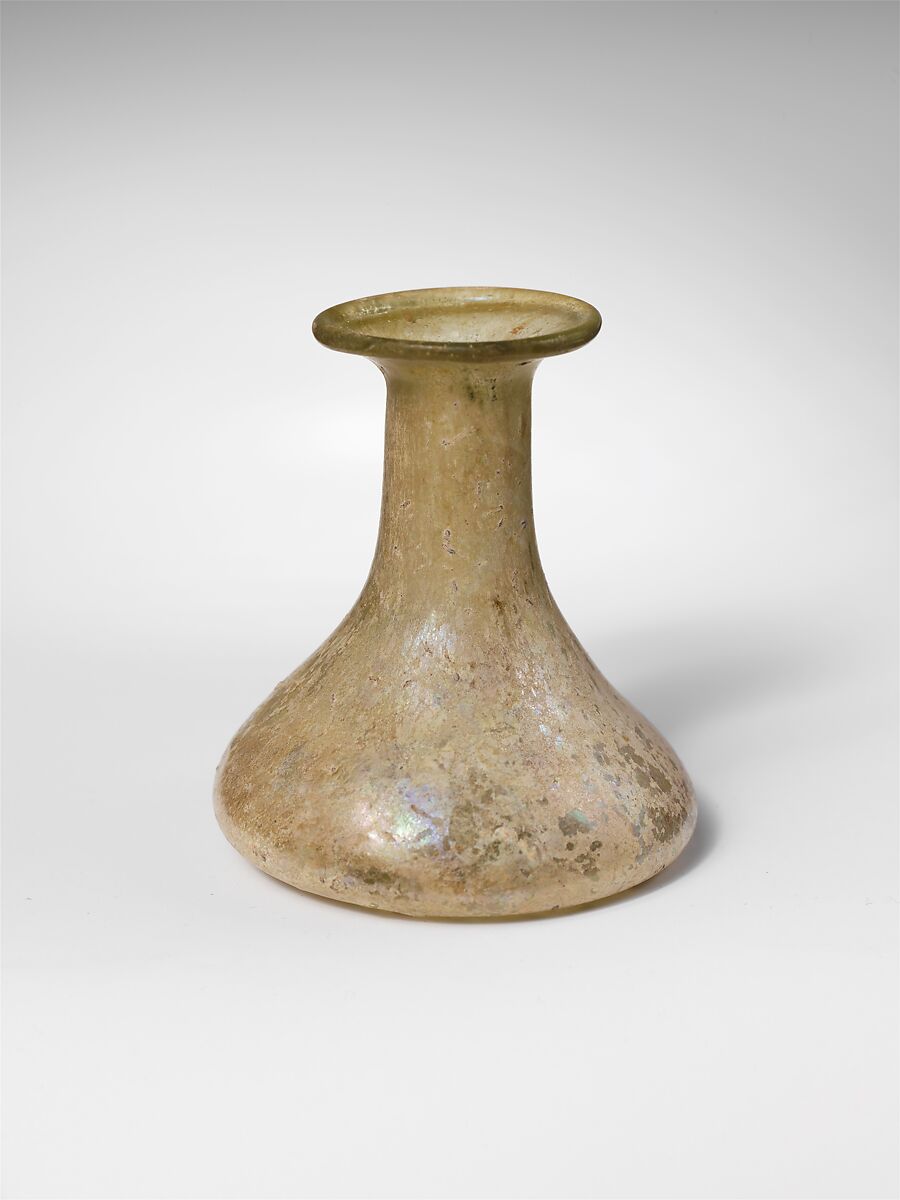 Glass bottle, Glass, Roman