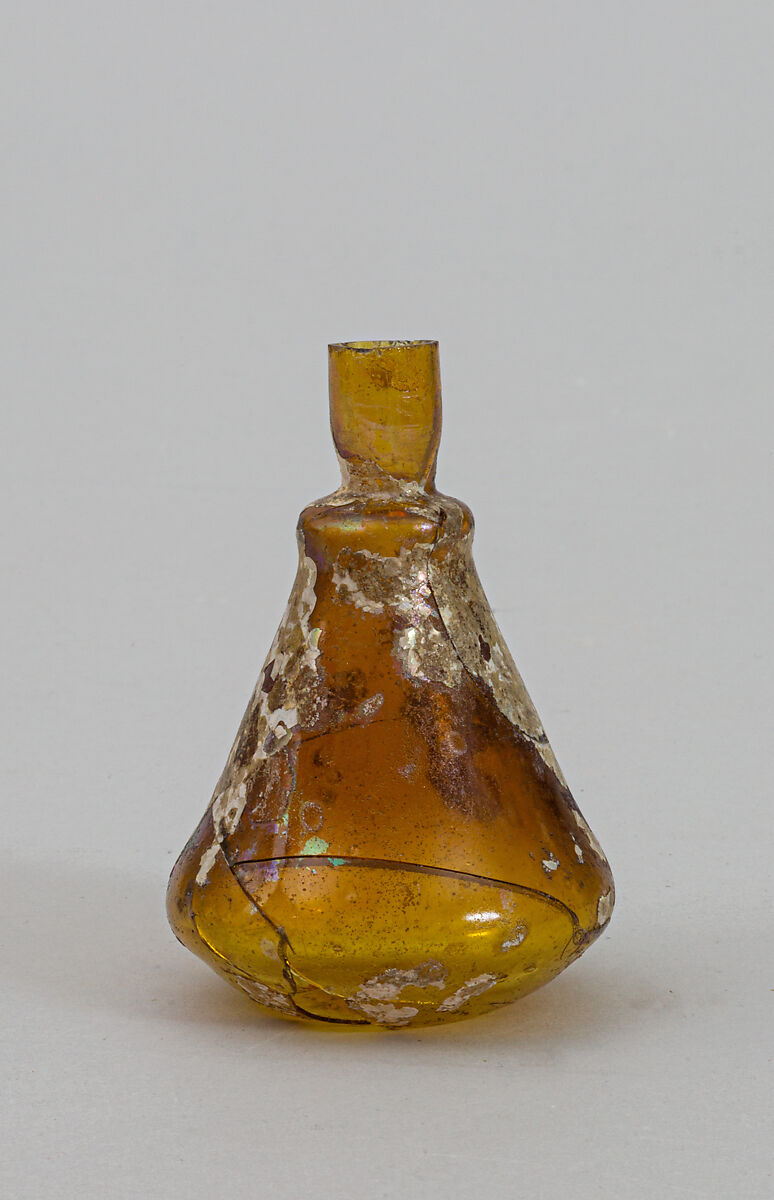 Glass perfume bottle, Glass, Roman 