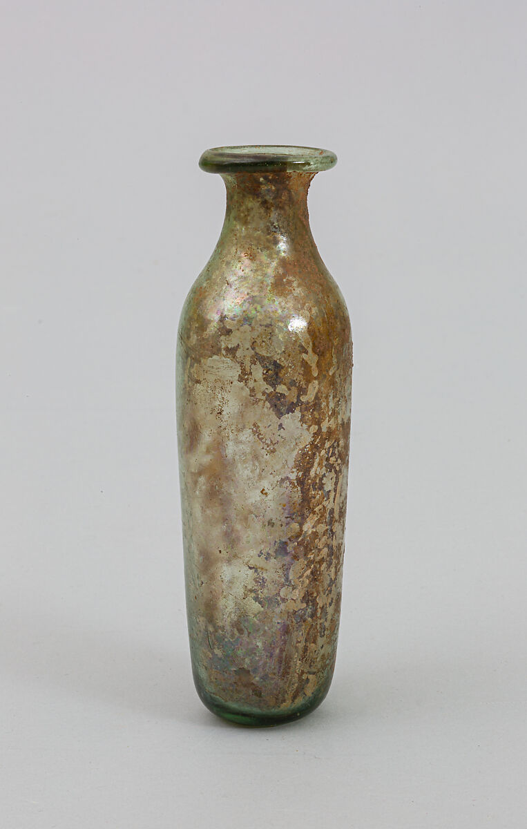 Glass bottle, Glass, Roman 