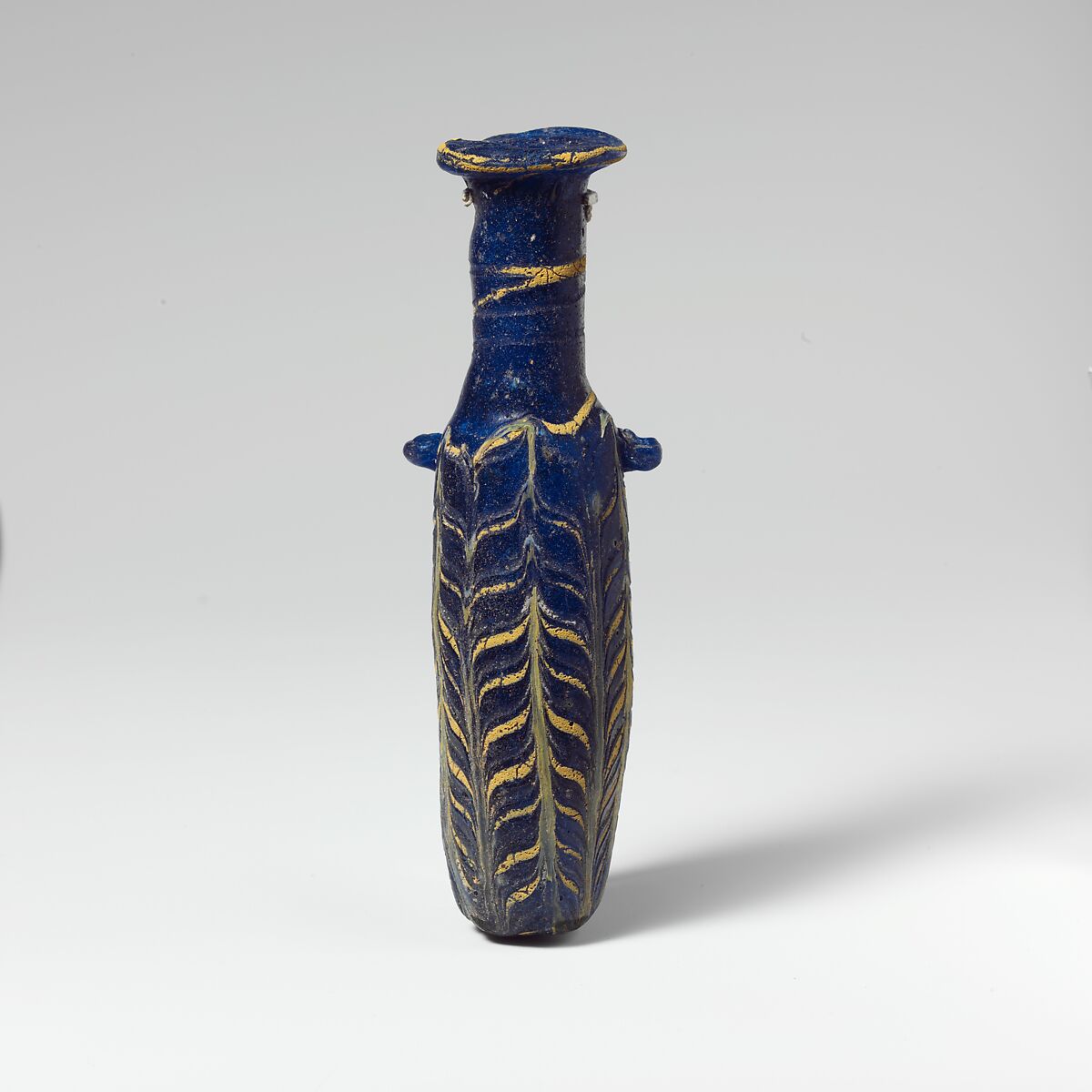 Glass alabastron (perfume bottle), Glass, Greek, Eastern Mediterranean 