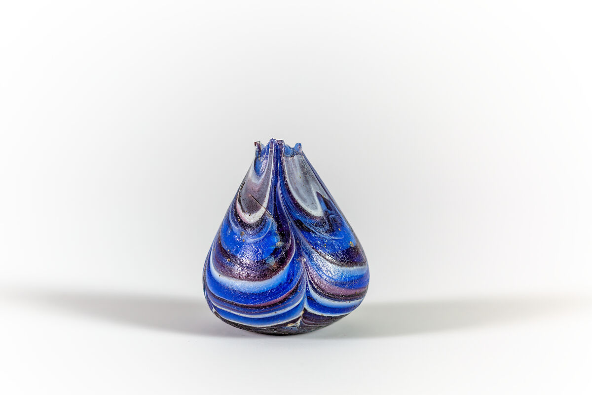 Glass mosaic perfume bottle, Glass, Roman 
