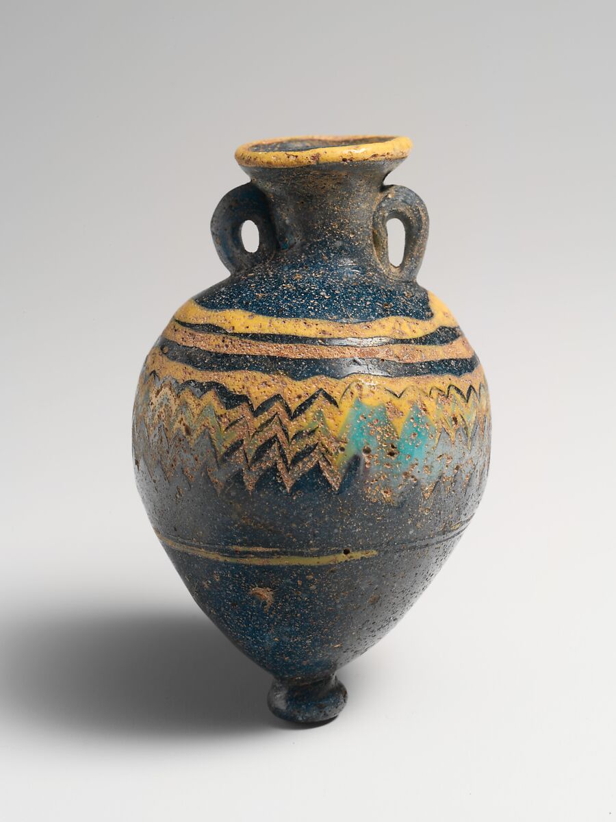 Glass amphoriskos (perfume bottle), Glass, Greek, Eastern Mediterranean 