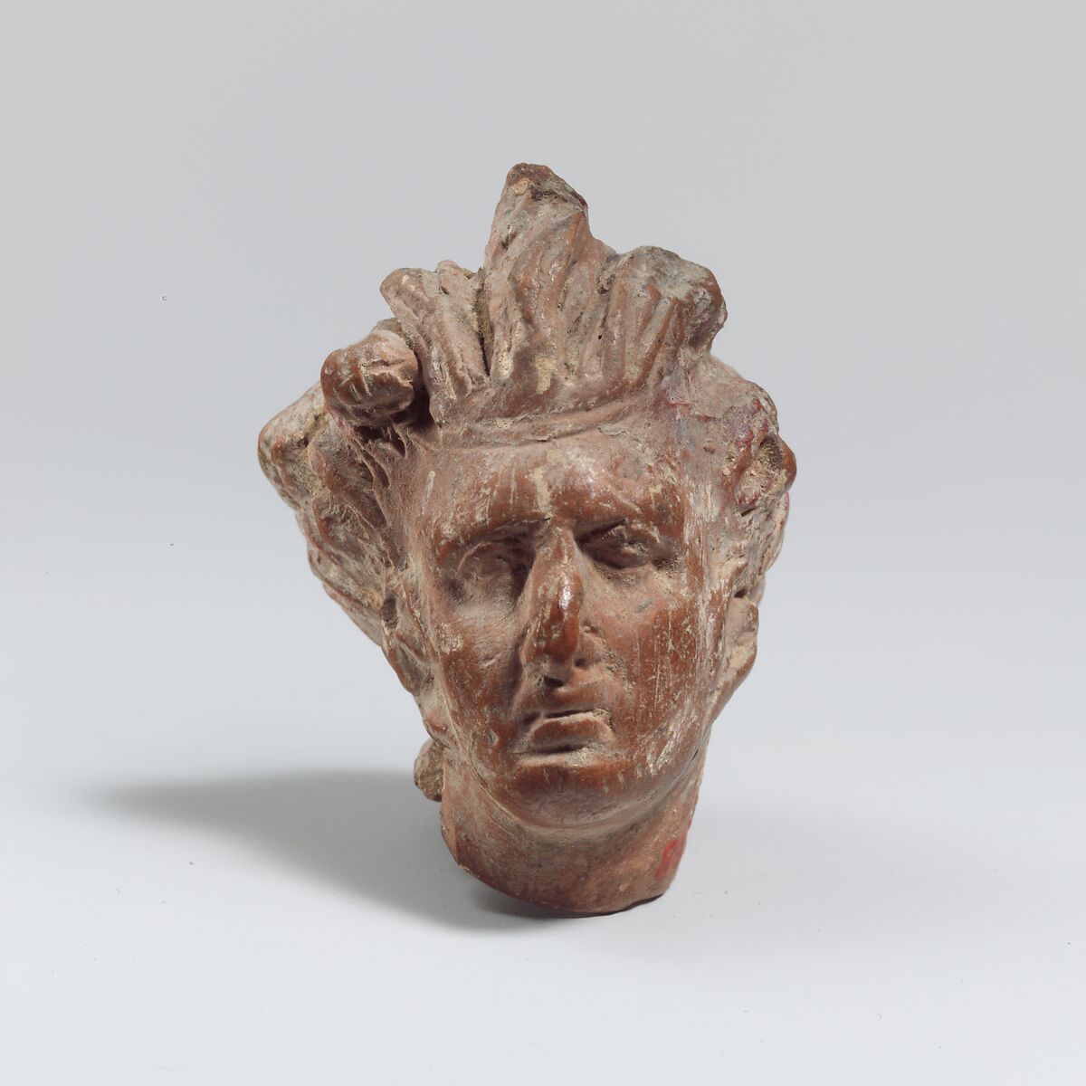 Terracotta head of a satyr, Terracotta, Greek, Asia Minor, Smyrna 