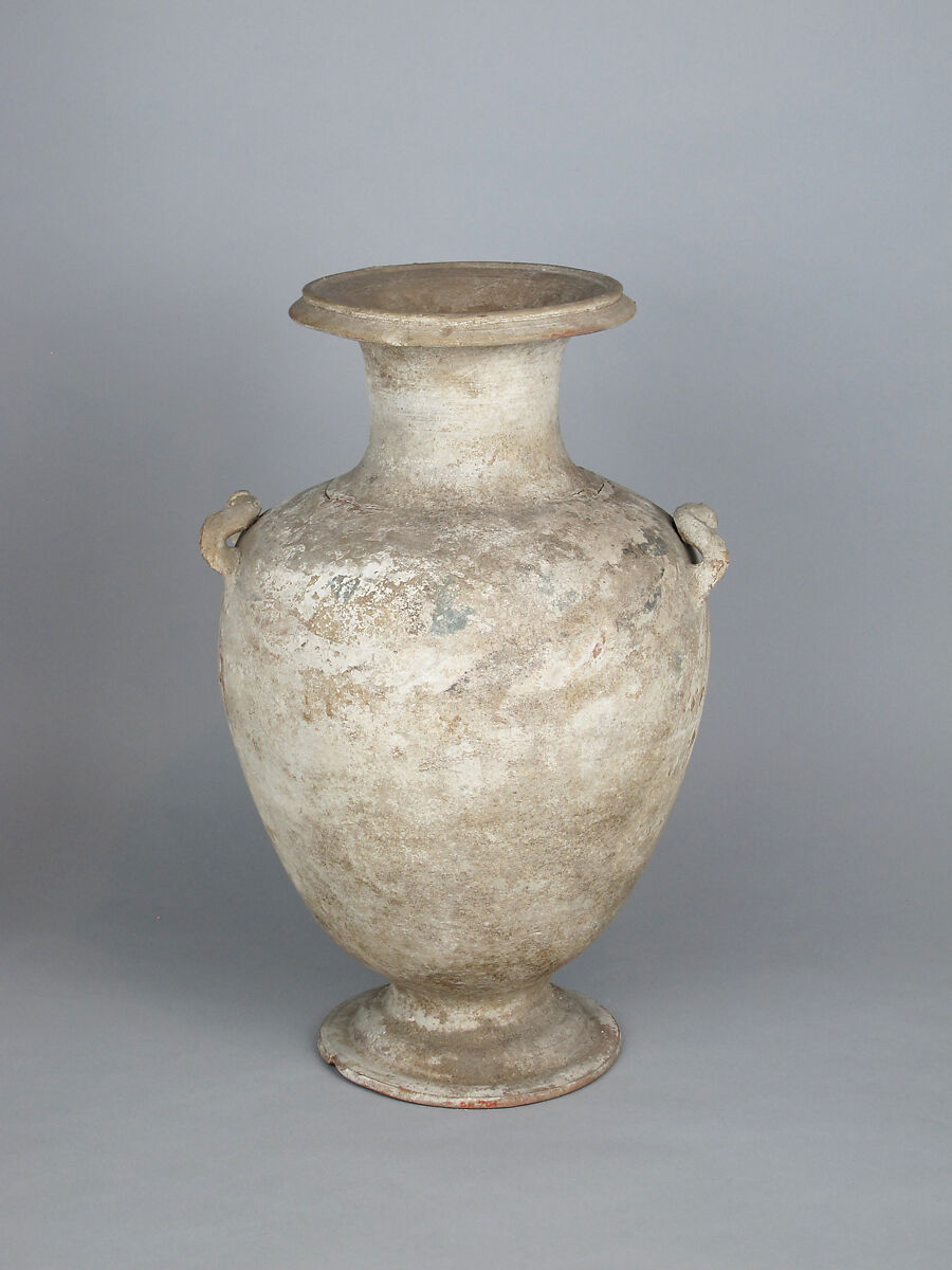 Terracotta Hadra hydria (water jar), Terracotta, Greek, Egypt, Alexandria-Hadra 