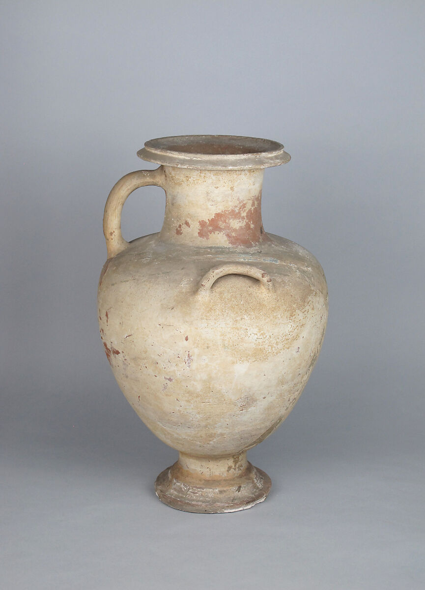 Terracotta Hadra hydria (water jar), Terracotta, Greek, Egypt, Alexandria-Hadra