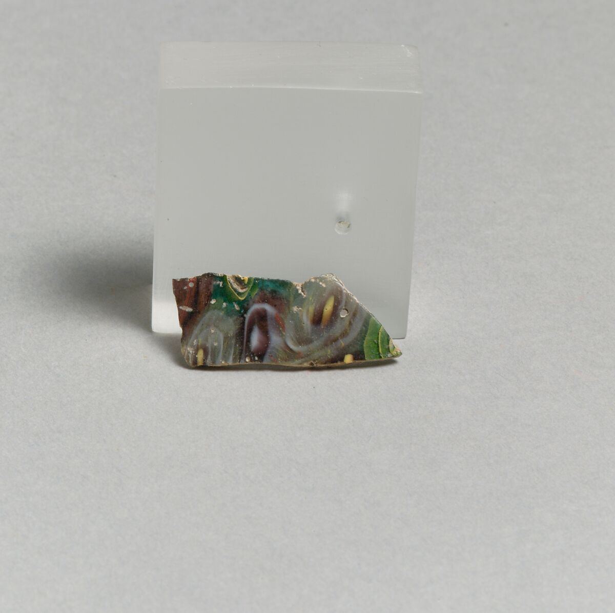 Glass mosaic fragment, Glass, Roman
