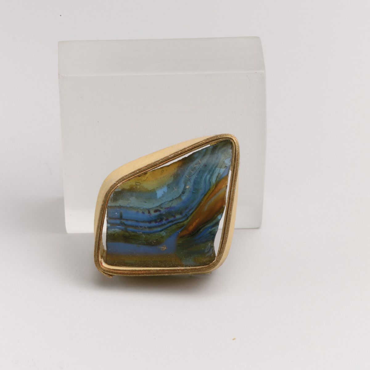 Mosaic glass fragment, Glass, Roman 