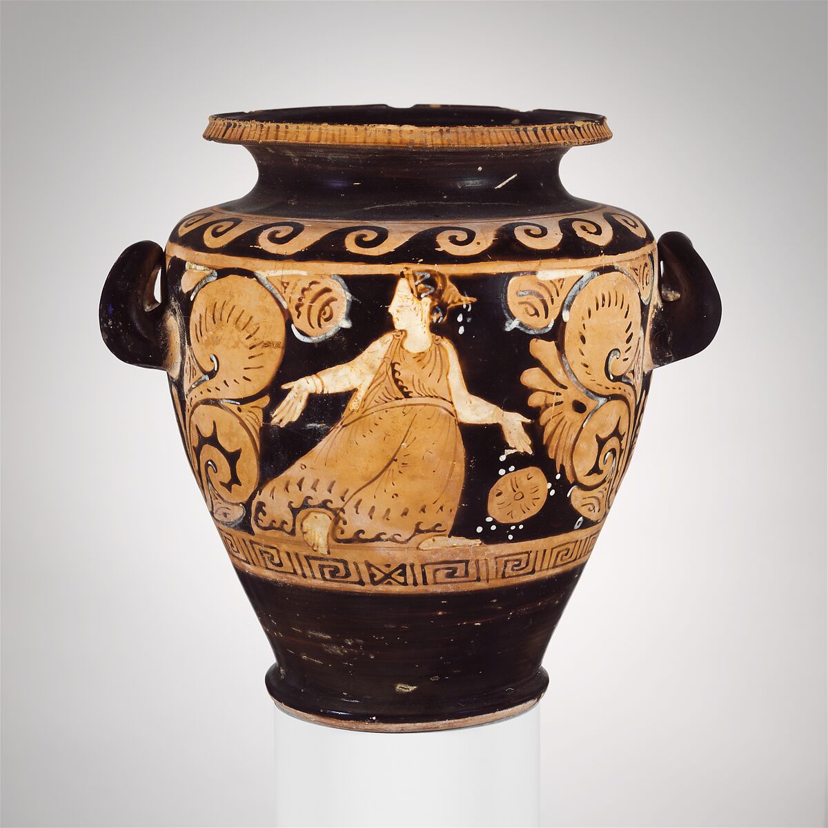 Terracotta stamnos, Attributed to the Fluid Group, Terracotta, Faliscan 