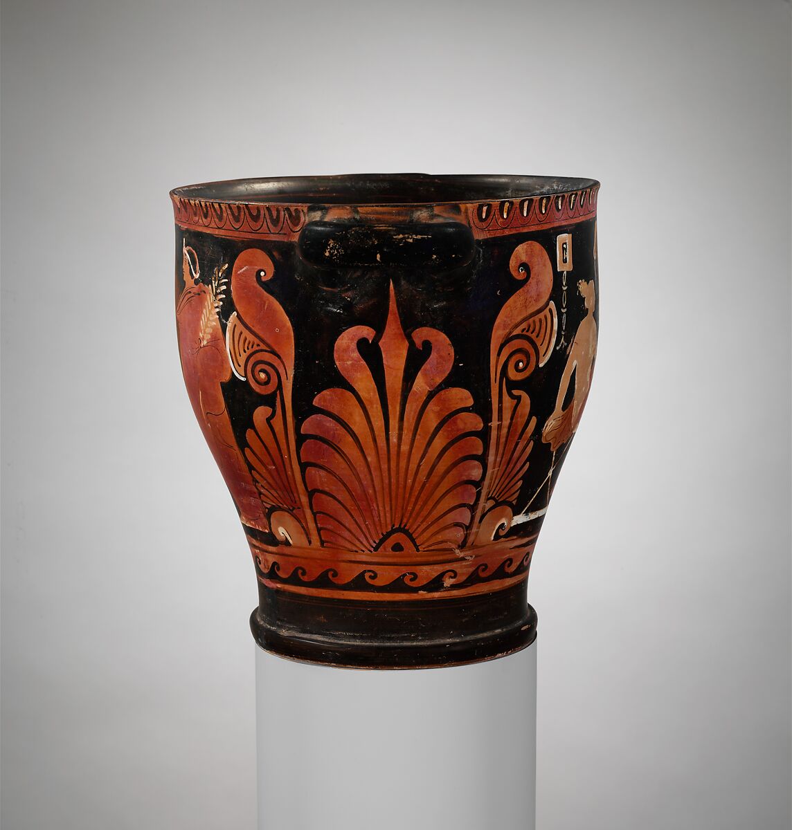 Terracotta skyphos (deep drinking cup), Attributed to the CA Painter, Terracotta, Greek, South Italian, Campanian