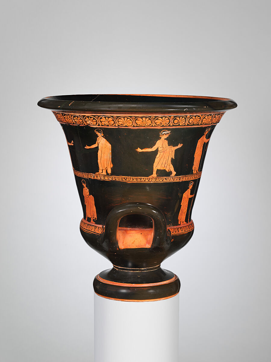 Calyx-krater, Attributed to a follower of Douris, Terracotta, Greek, Attic
