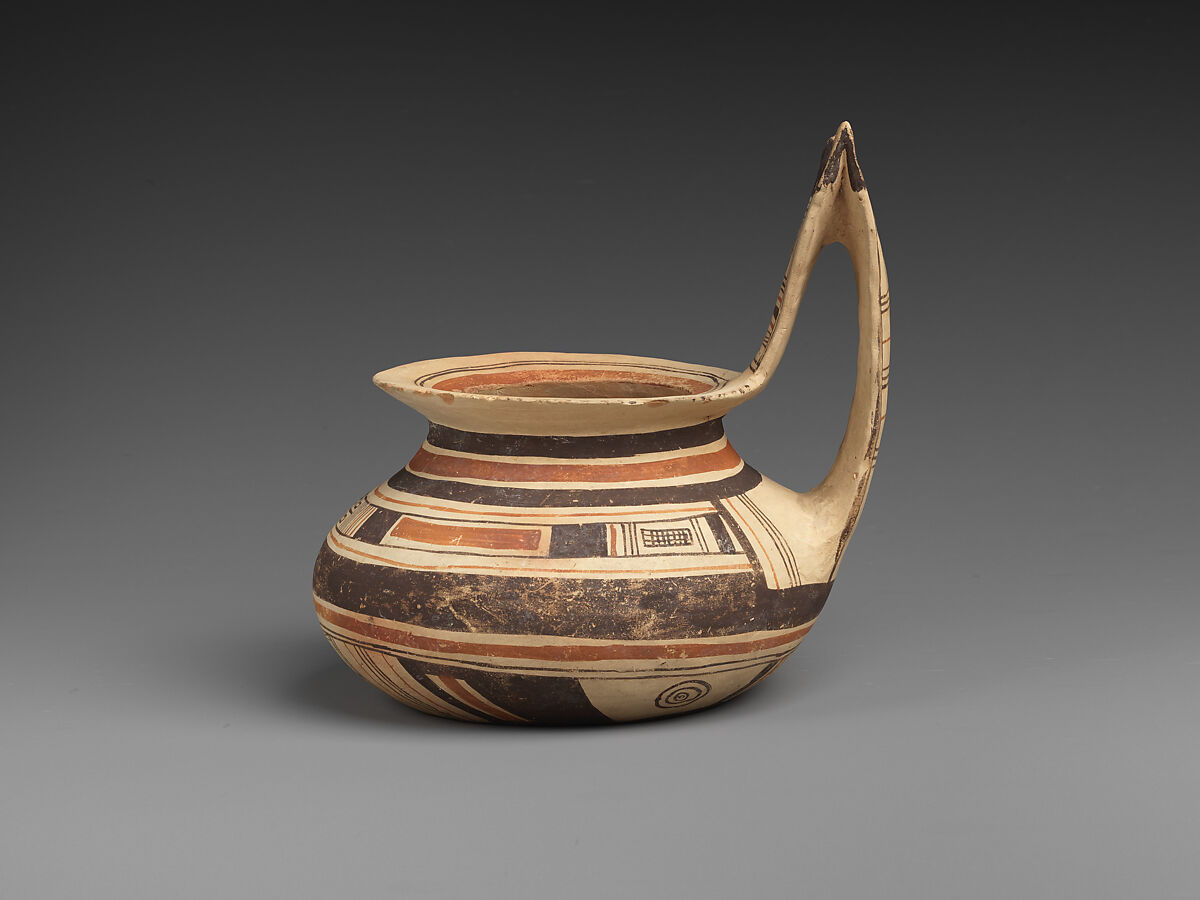 Jug, Terracotta, Italic-Native, South Italian (Daunian)