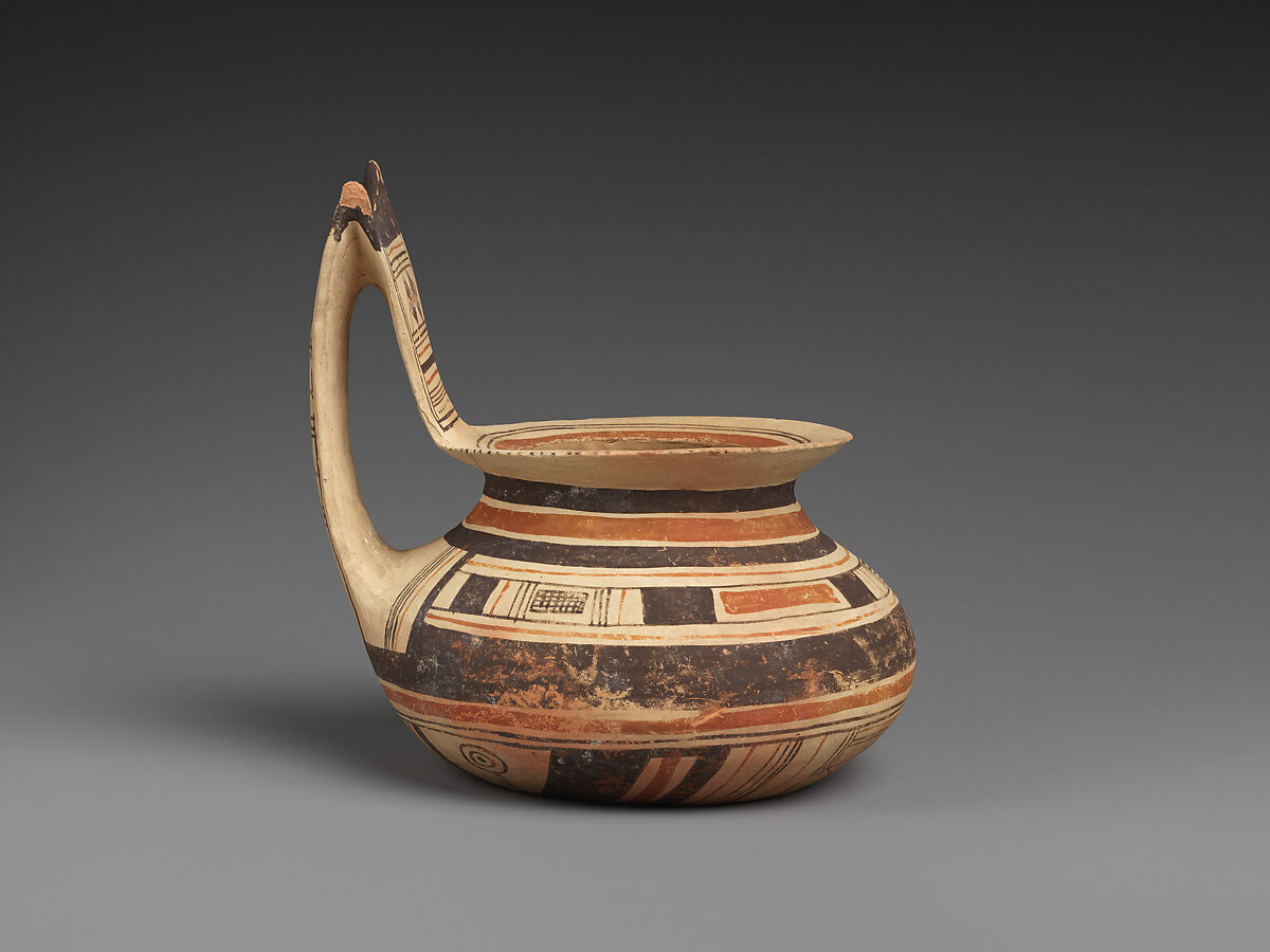 Jug, Terracotta, Italic-Native, South Italian (Daunian)
