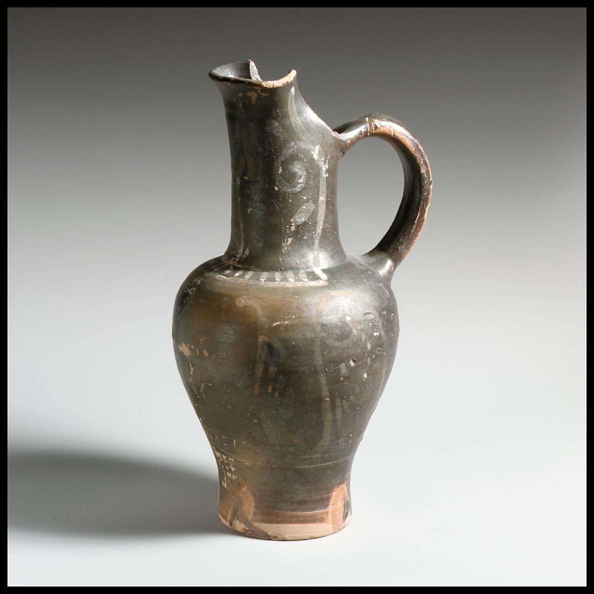 Oinochoe, Attributed to the Phantom Group, Terracotta, Etruscan