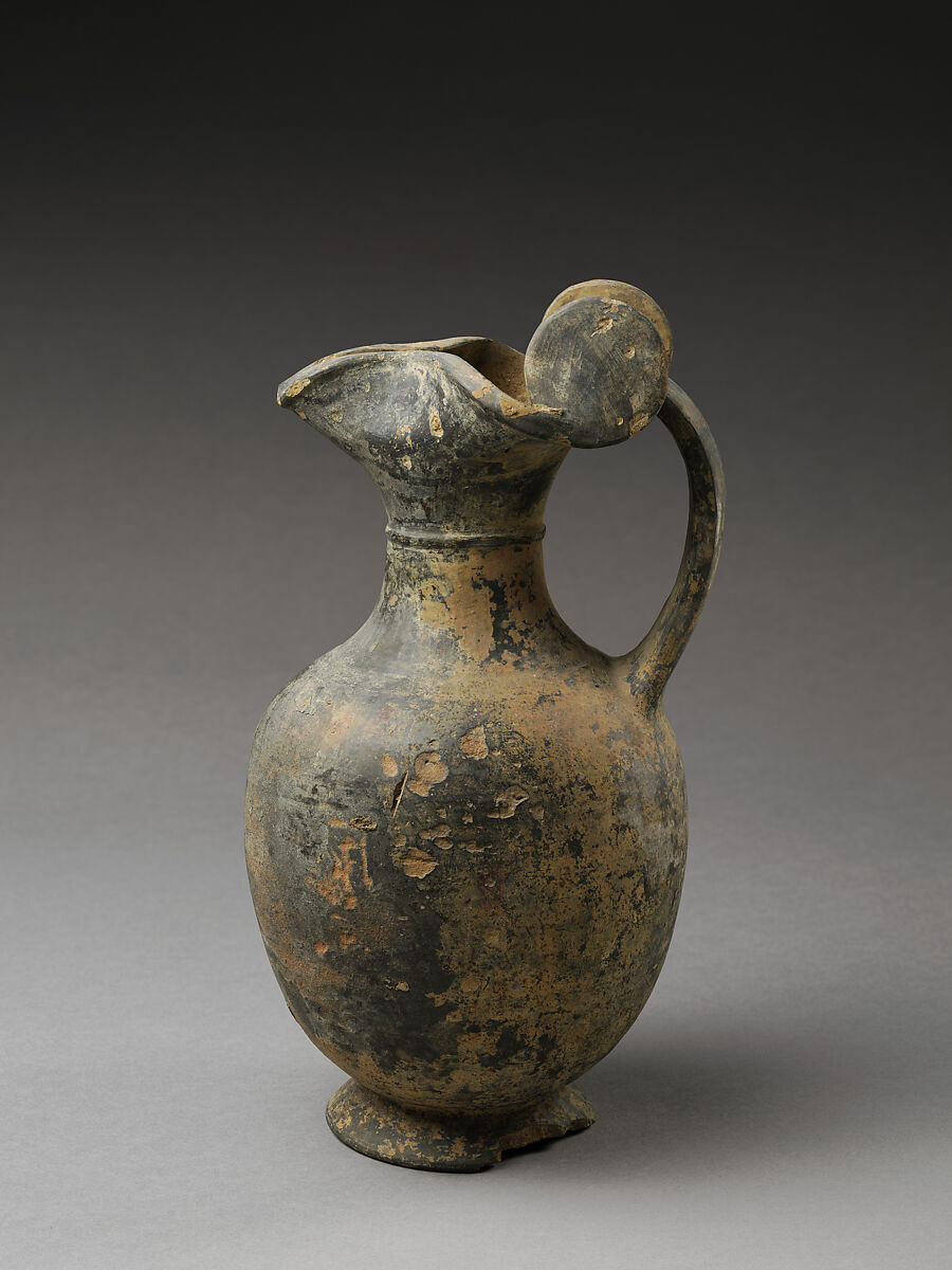 Oinochoe, Terracotta, Etruscan