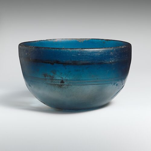Glass hemispherical bowl