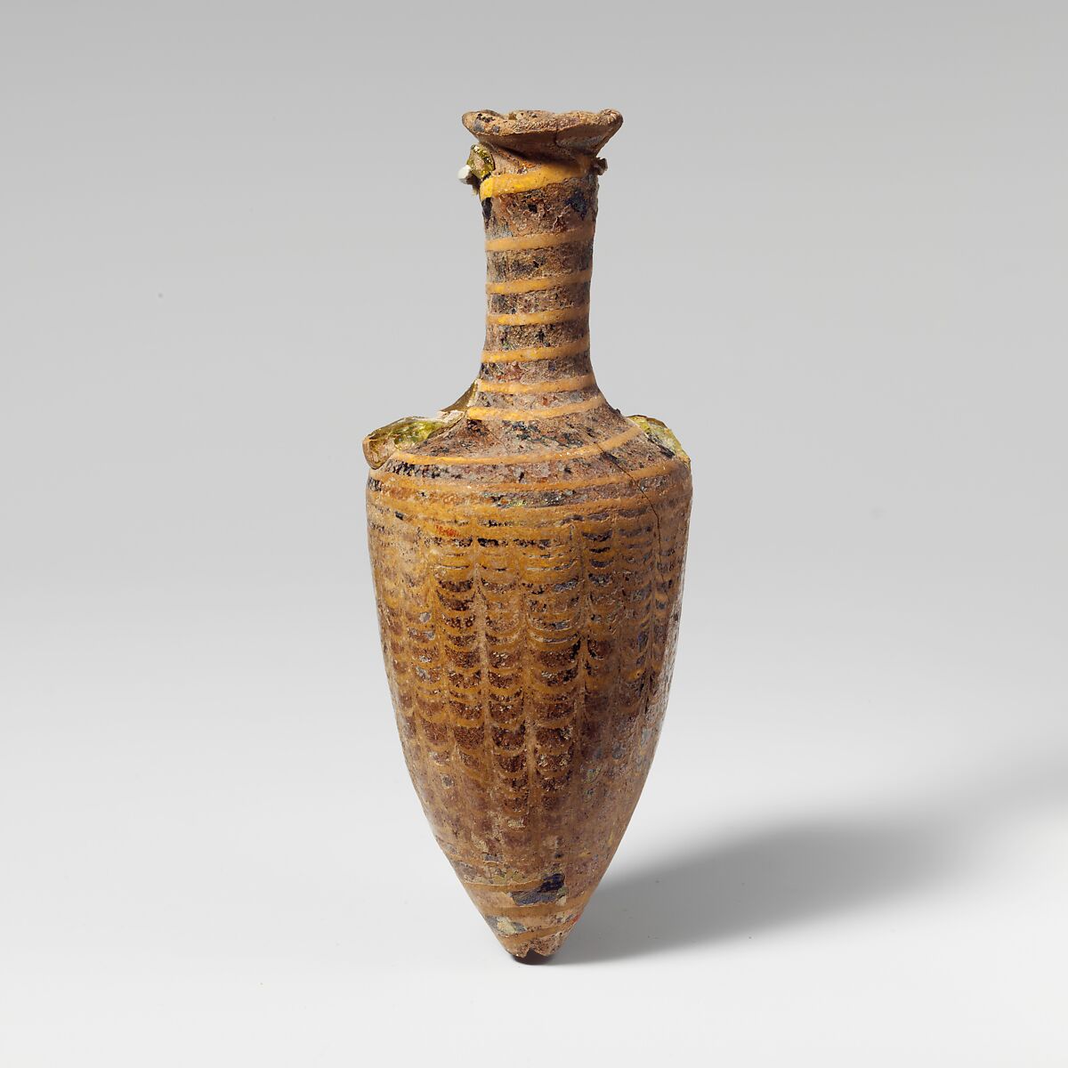 Glass amphoriskos (perfume bottle), Glass, Greek, Eastern Mediterranean 