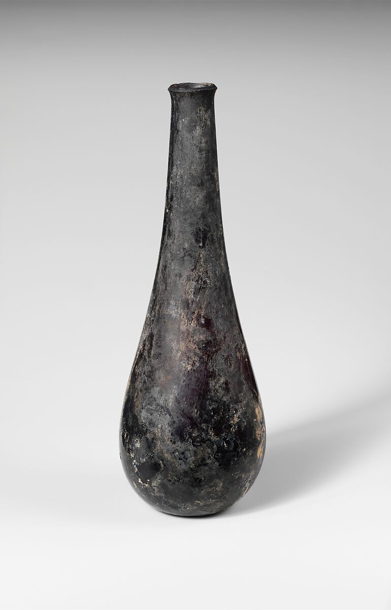 Glass bottle, Glass, Roman 