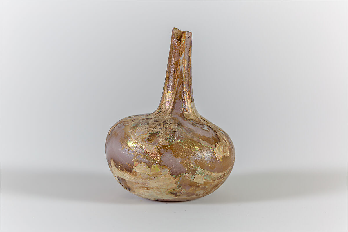 Glass perfume bottle, Glass, Roman 