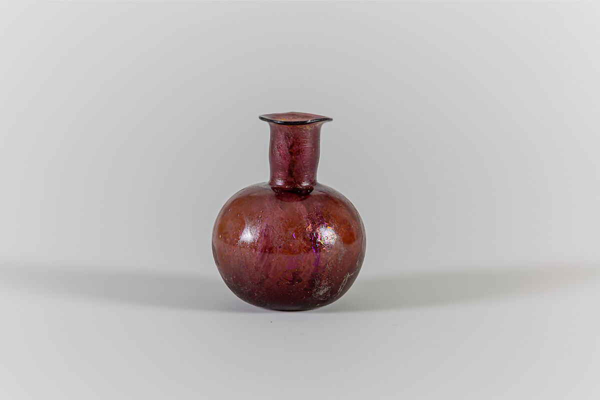Glass perfume bottle, Glass, Roman 
