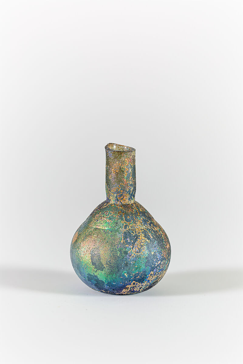 Glass perfume bottle, Glass, Roman 