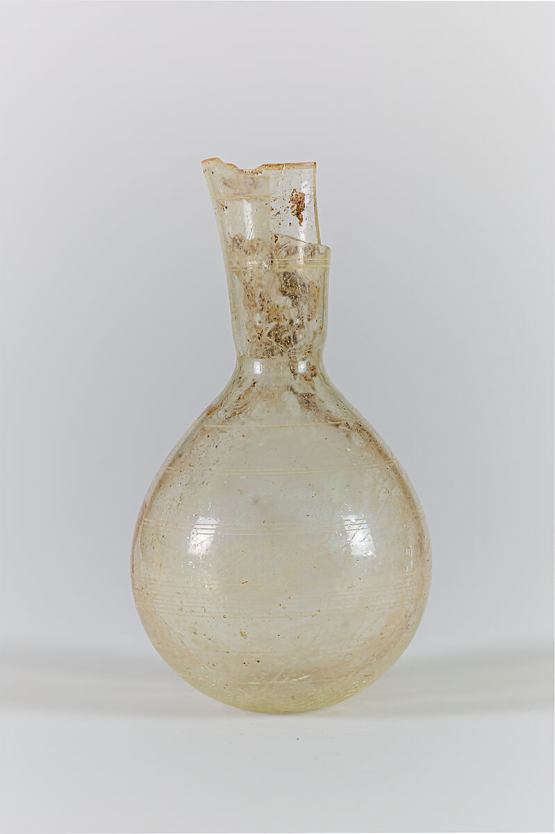 Glass flask, Glass, Roman 