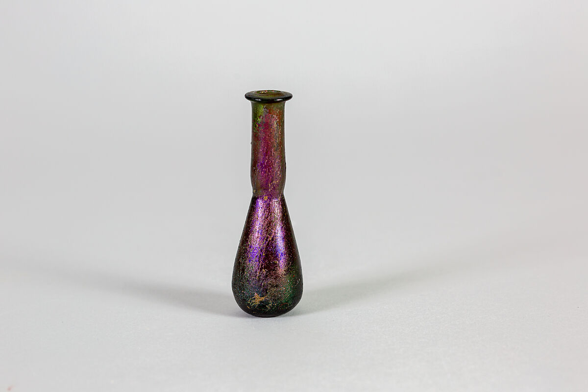 Glass perfume bottle, Glass, Roman 