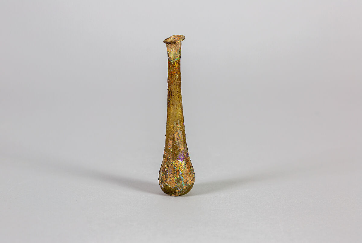 Glass perfume bottle, Glass, Roman 
