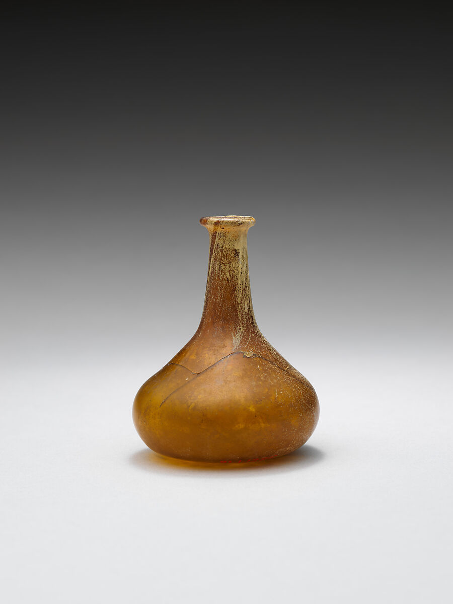 Glass perfume bottle, Glass, Roman