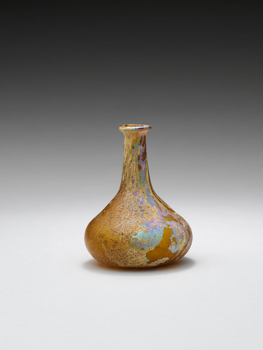 Glass perfume bottle, Glass, Roman