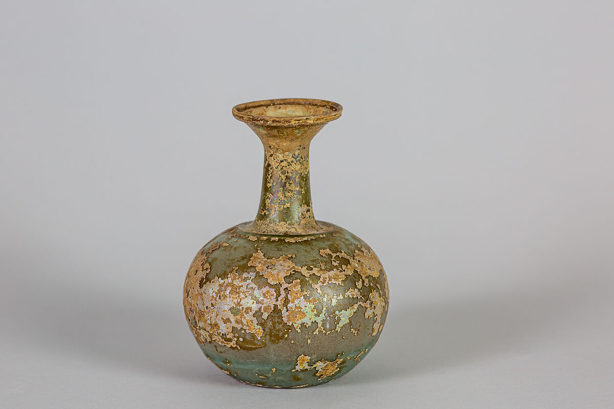 Glass flask, Glass, Roman 