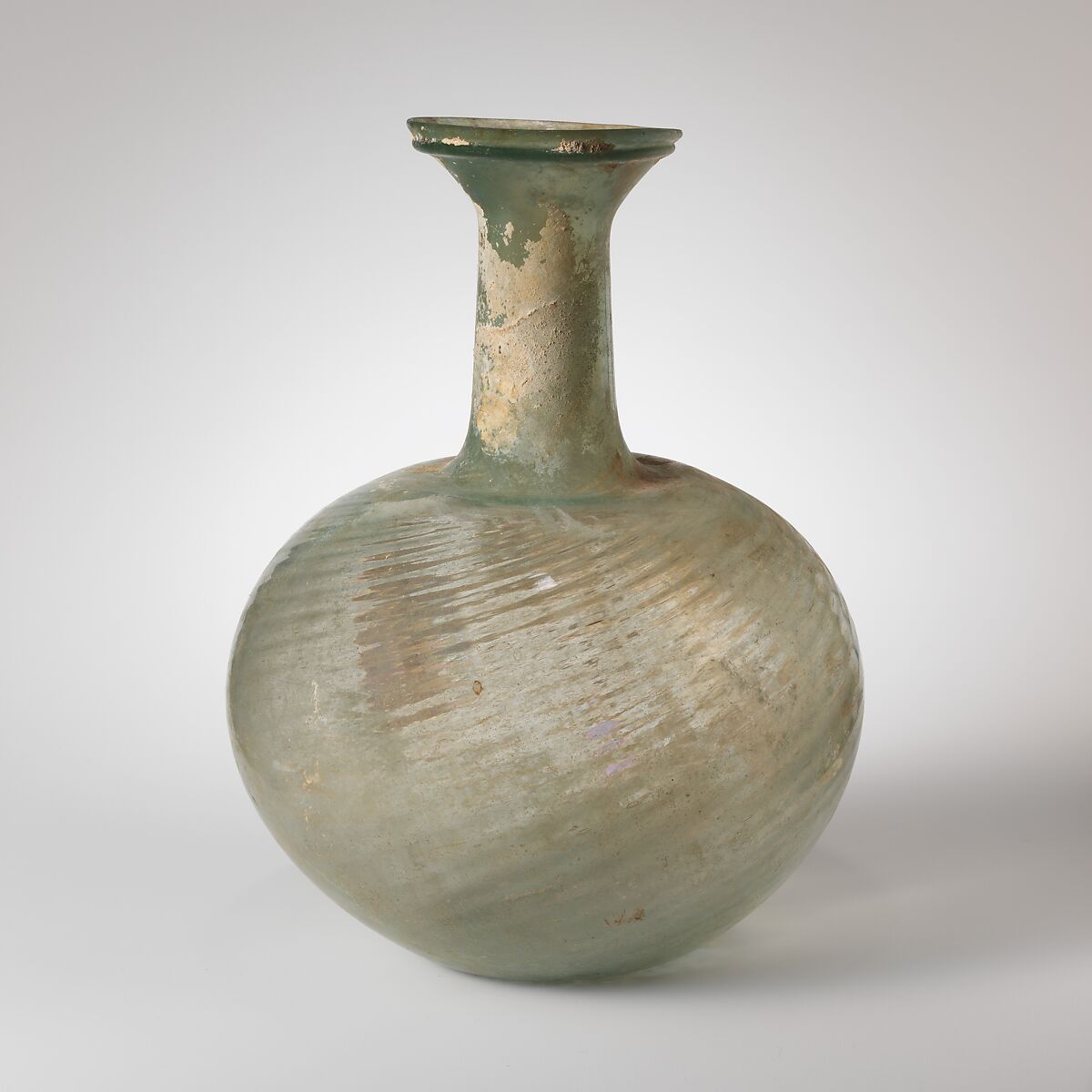 Glass flask, Glass, Roman