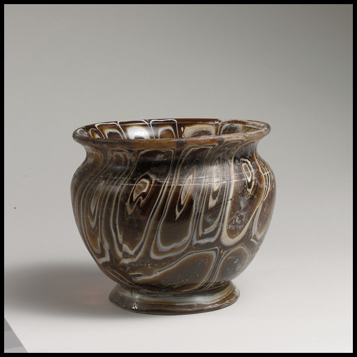 Glass mosaic jar, Glass, Greek, probably Eastern Mediterranean