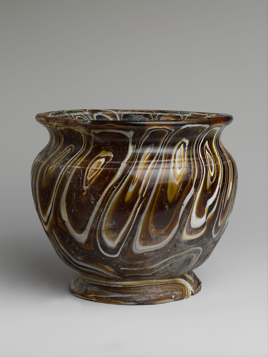 Glass mosaic jar, Glass, Greek, probably Eastern Mediterranean 