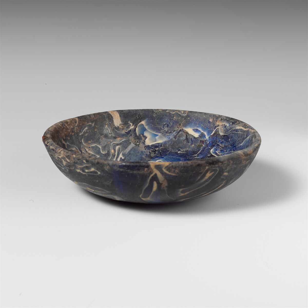 Glass mosaic bowl, Glass, Roman, probably Italian 