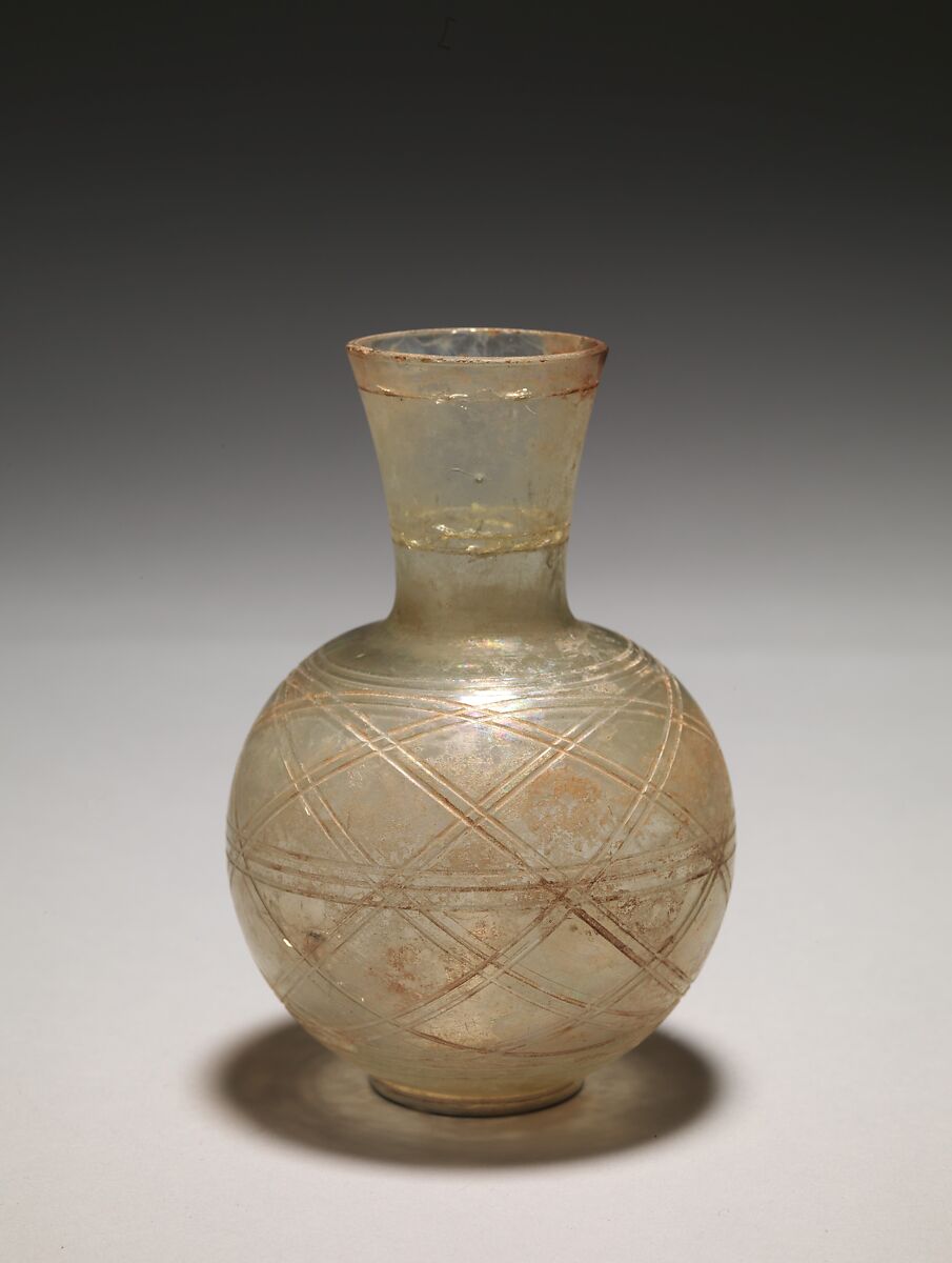 Glass flask, Glass, Roman 