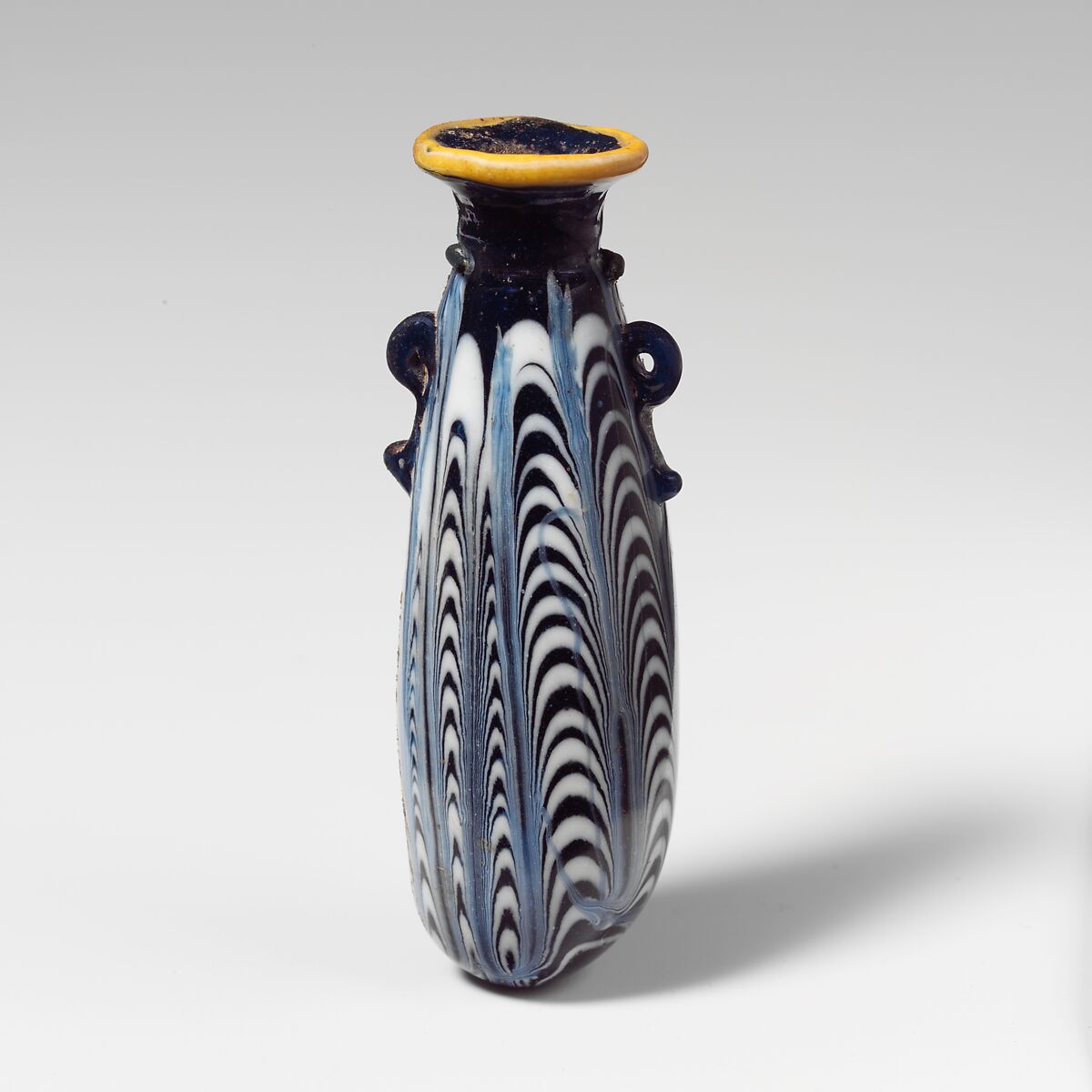 Glass alabastron (perfume bottle), Glass, Greek, Eastern Mediterranean 