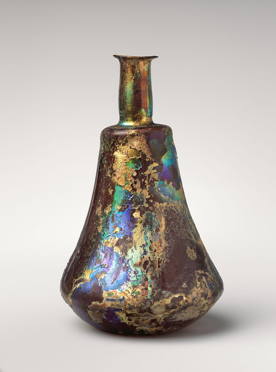 Glass perfume bottle, Glass, Roman 