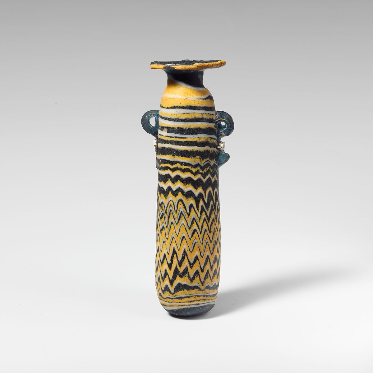 Glass alabastron (perfume bottle), Glass, Greek, Eastern Mediterranean 