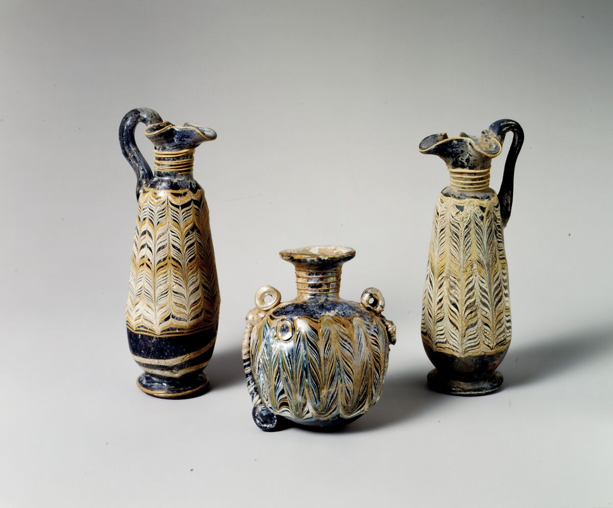 Glass oinochoe (perfume jug), Glass, Eastern Mediterranean or Italian