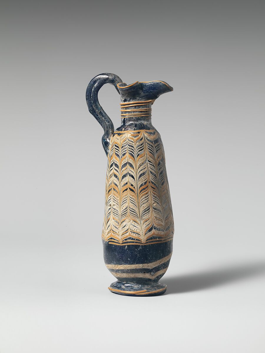 Glass oinochoe (perfume jug), Glass, Eastern Mediterranean or Italian