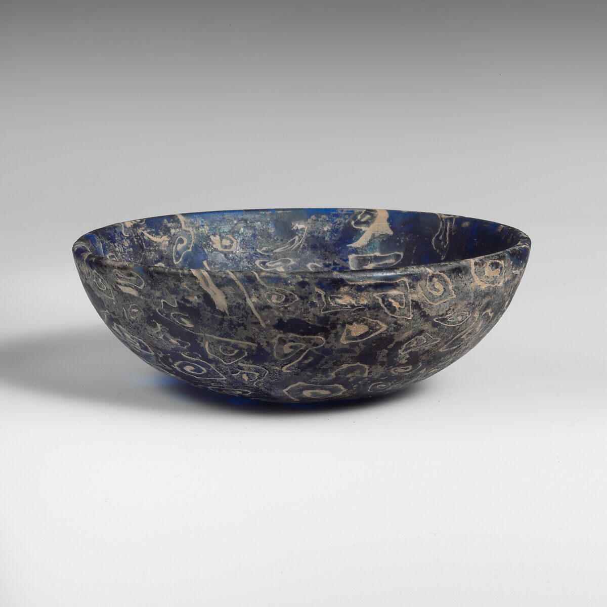 Glass mosaic bowl, Glass, Roman, probably Italian 