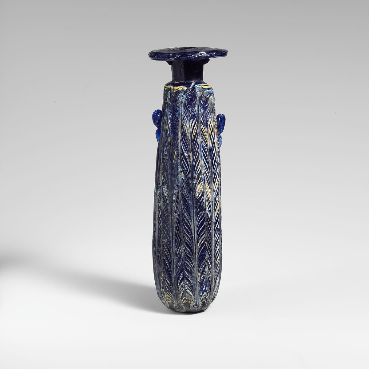 Glass alabastron (perfume bottle), Glass, Eastern Mediterranean or Italian 