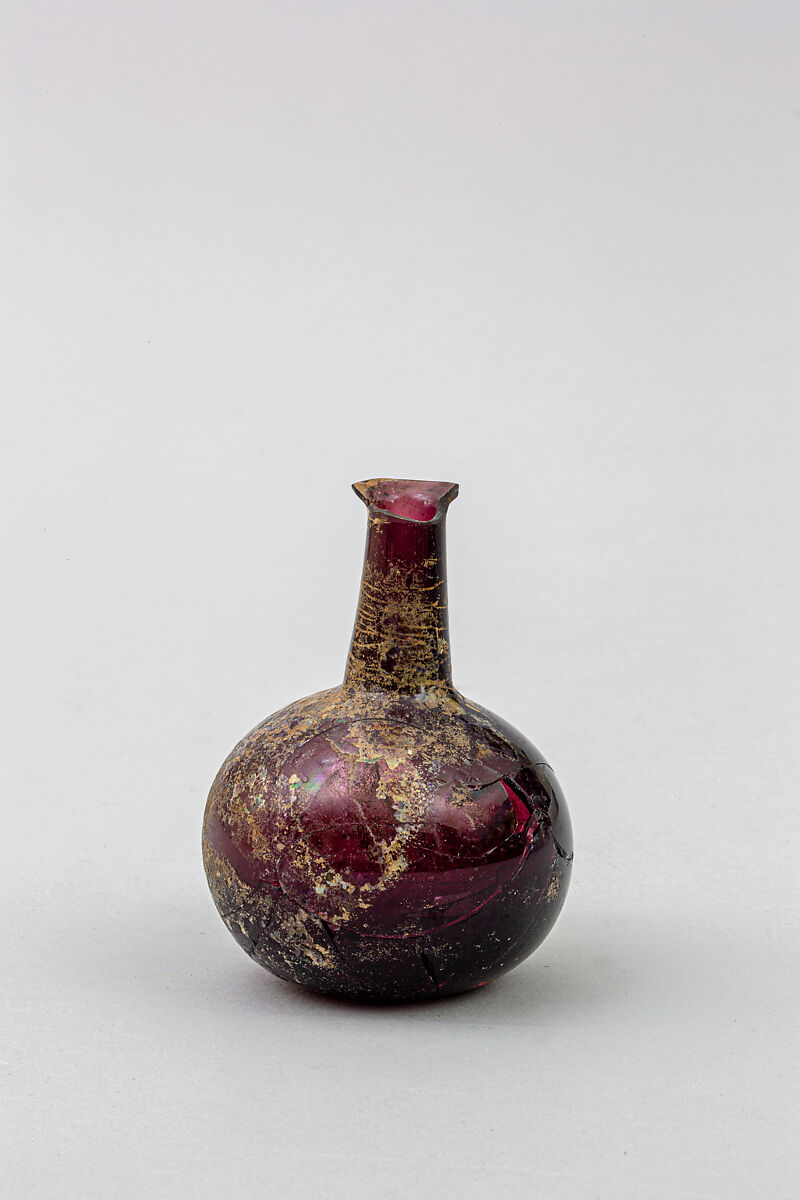 Glass perfume bottle, Glass, Roman 