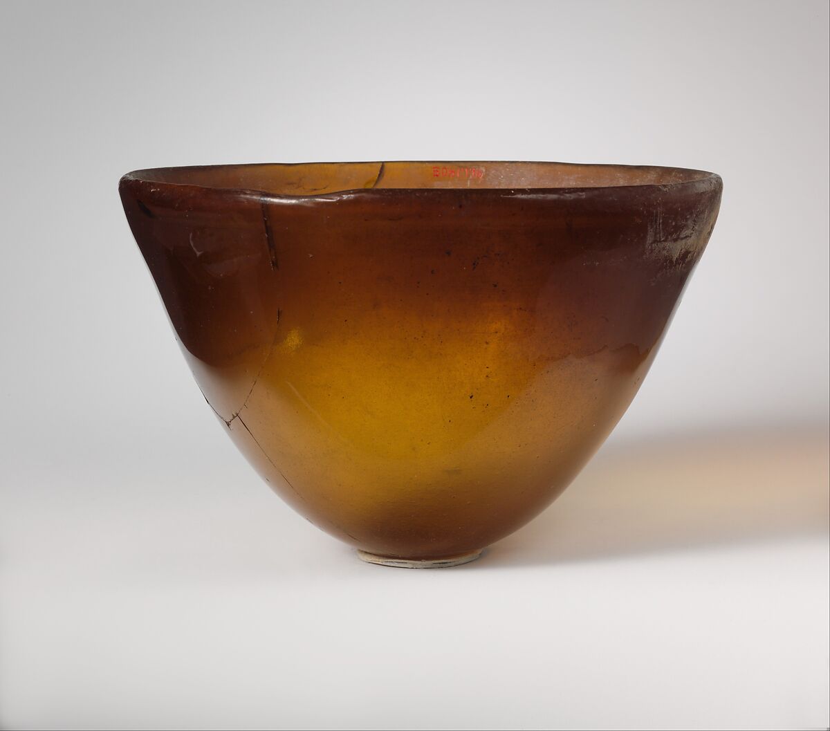 Glass conical bowl, Glass, cast and cut, Greek, Syro-Palestinian 