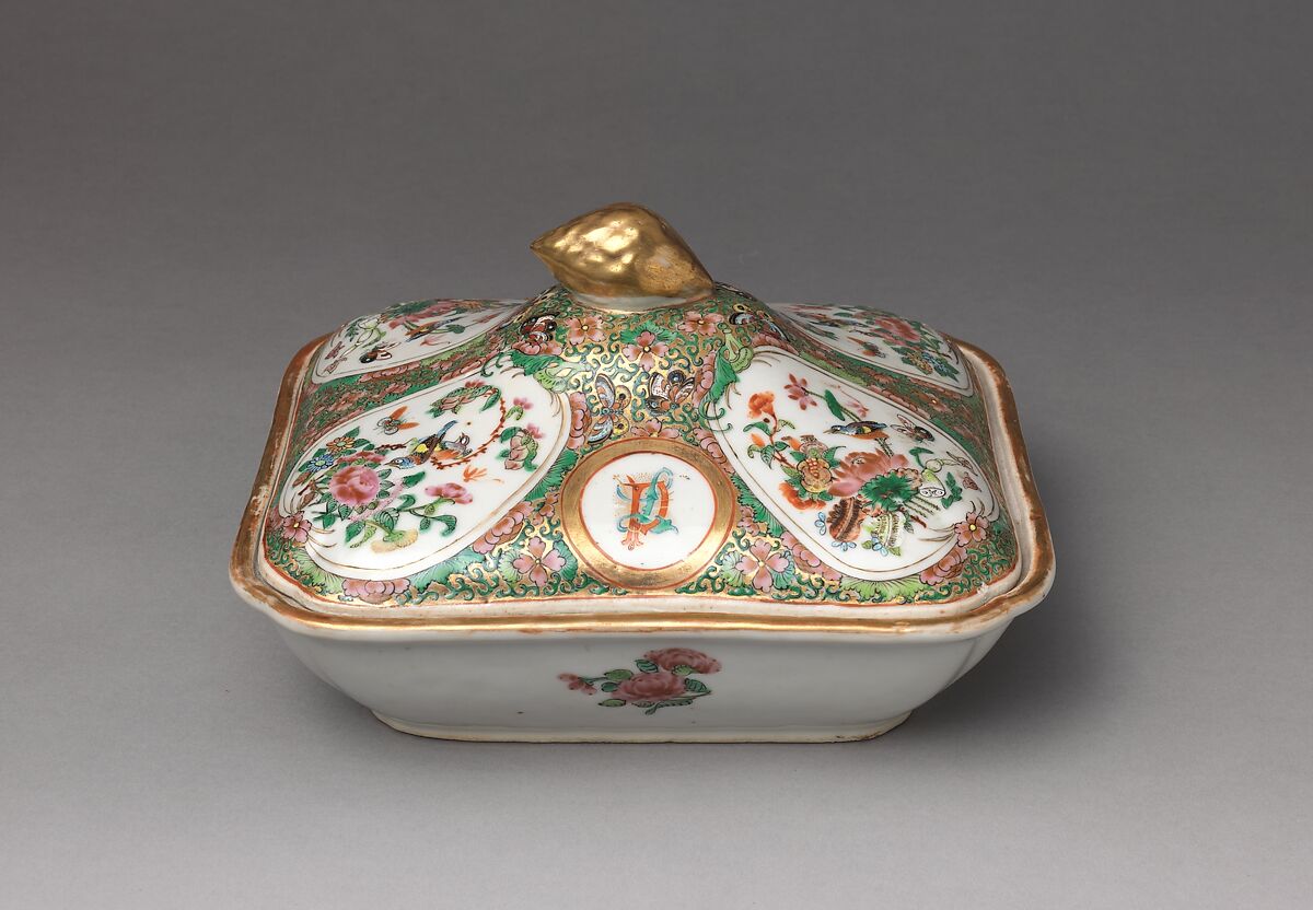 Covered Serving Dish, Porcelain, Chinese, for American market 