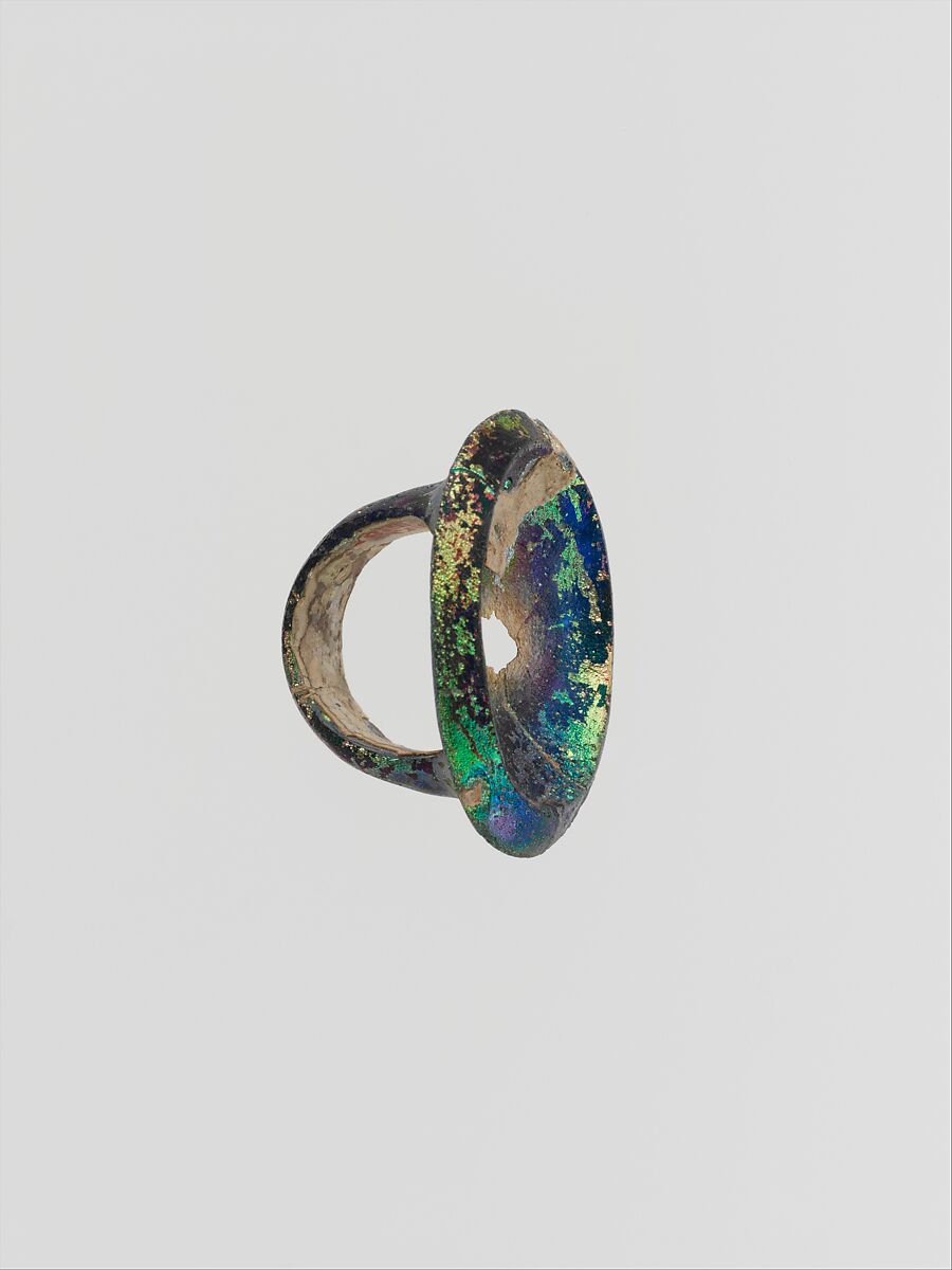 Glass finger ring, Glass, Greek, Eastern Mediterranean 