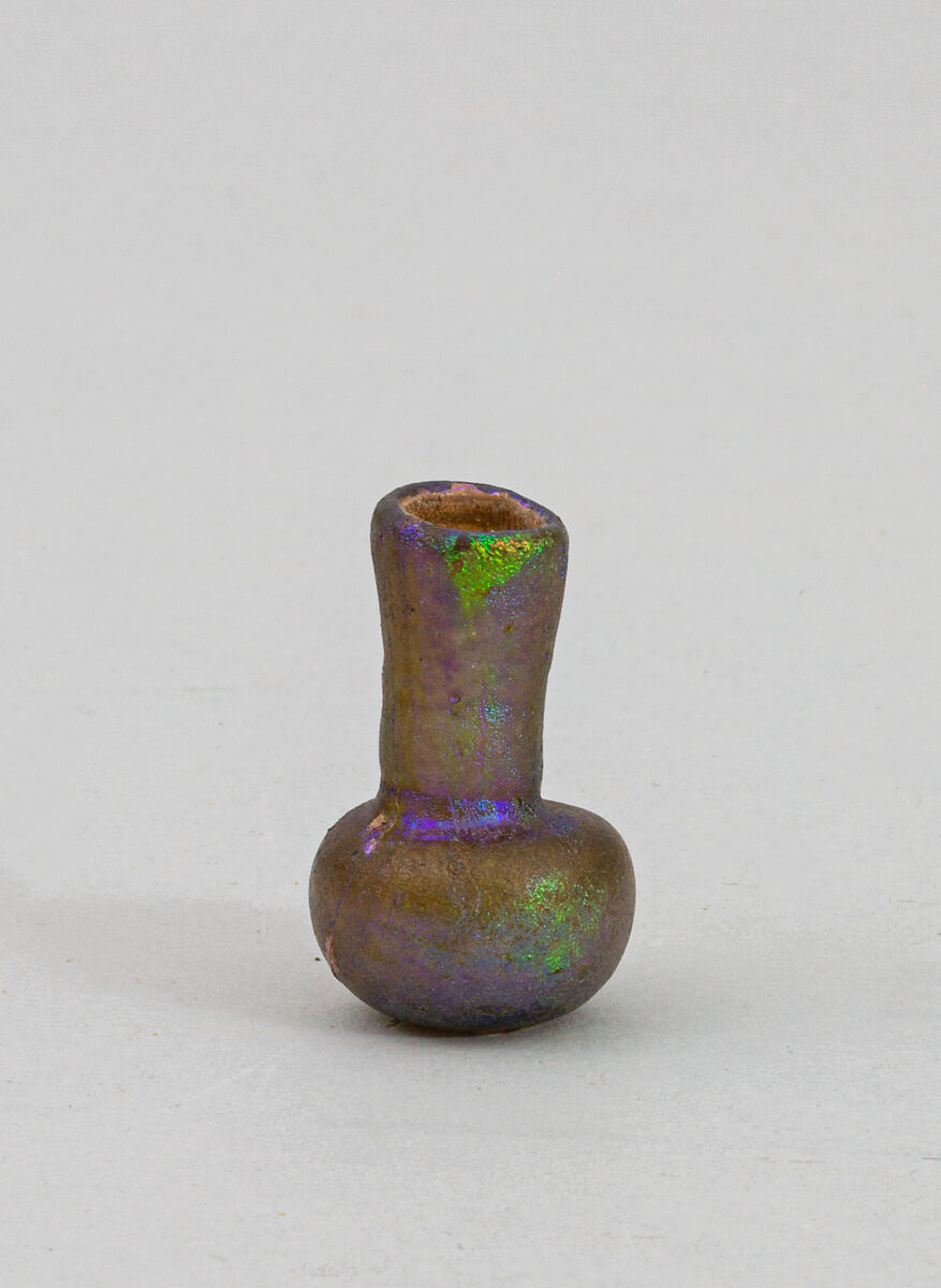 Glass miniature jar, Glass, Roman or later 