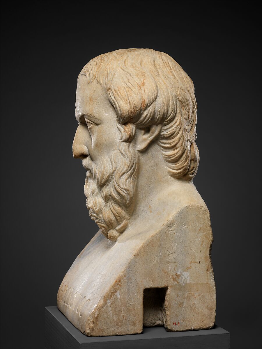 Marble bust of Herodotos, Marble, Island ?, Roman